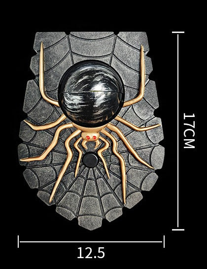 Nuevo timbre de araña para Halloween, sonido luminoso, sonido de terror, timbre de araña tuerto