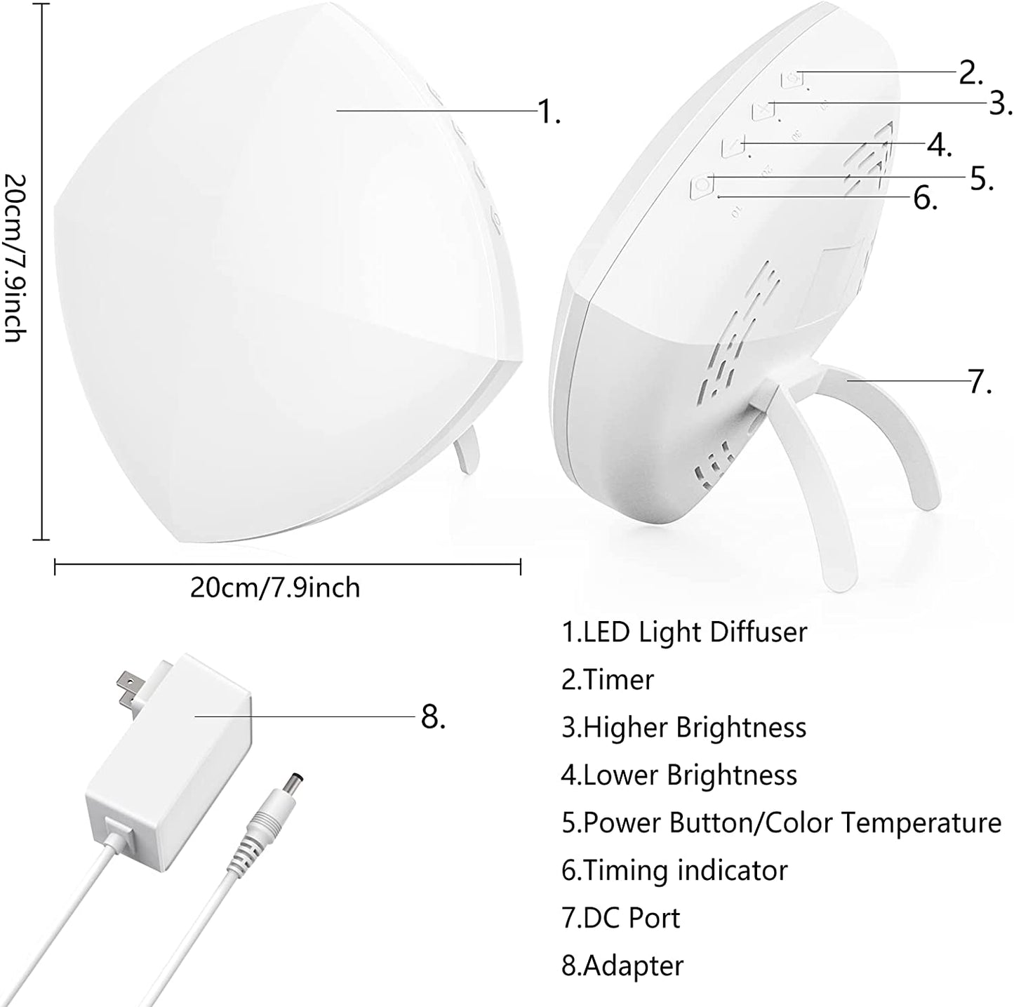 Lampe de photothérapie de beauté 