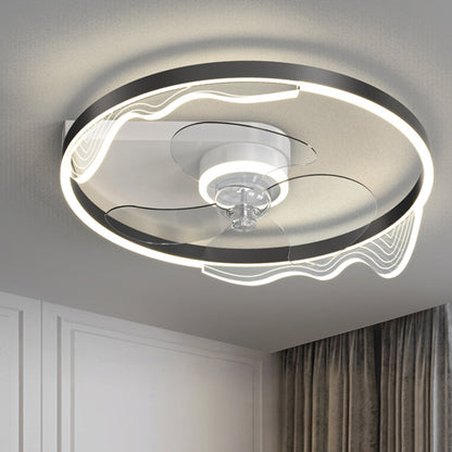 Fan Light In Simple Living Room Of Low Floor