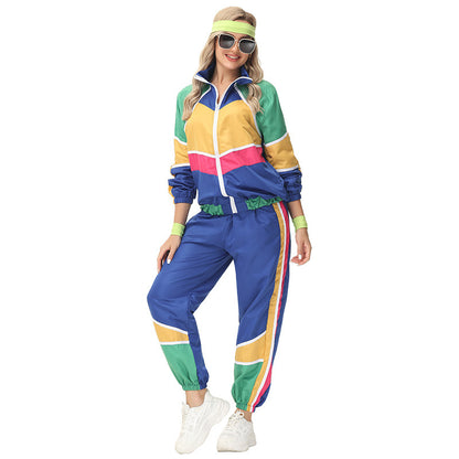 Halloween Retro Disco Baseball Uniform Stage Performance Costume