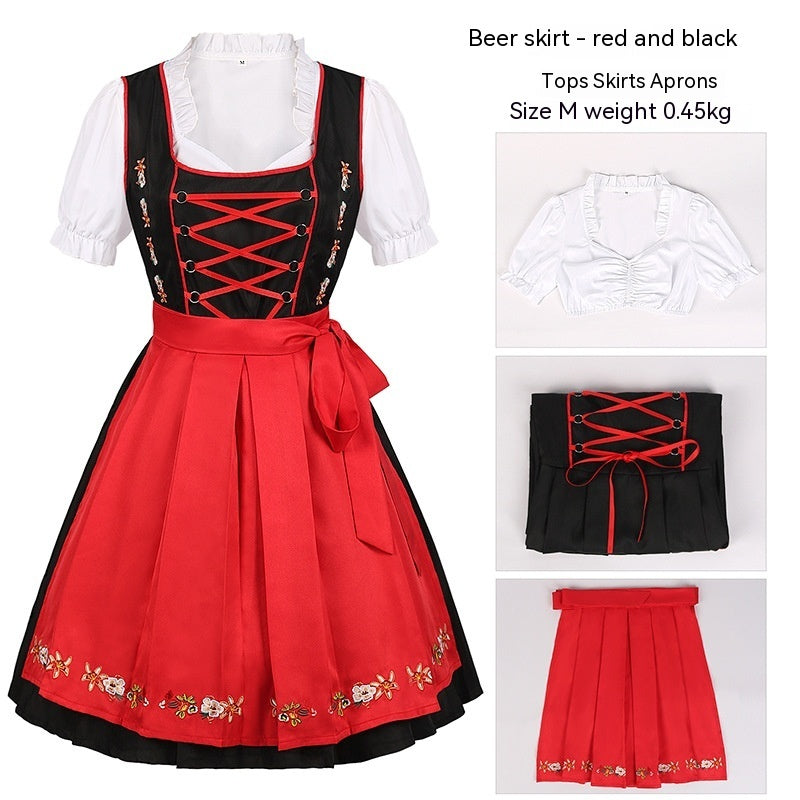 Halloween Carnival Costume German Beer Festival Costume Split Size Suspender Suit Bavarian Women's Wear