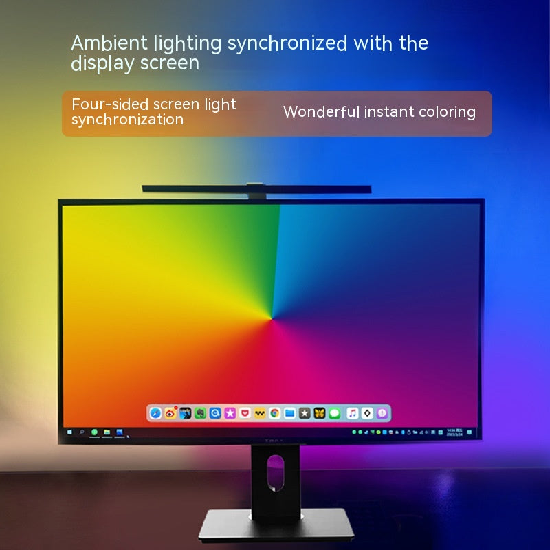 Computadora con luces de pantalla