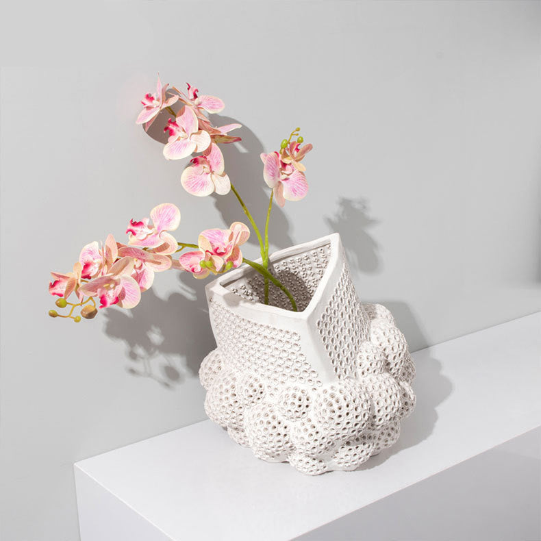 Vase à fleurs séchées, décoration moderne minimaliste pour salon et bureau