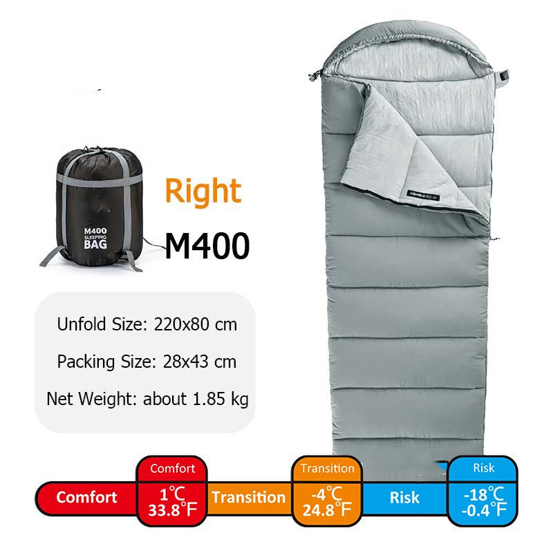 Saco de dormir de algodón lavable portátil para acampar, tienda doble empalmable