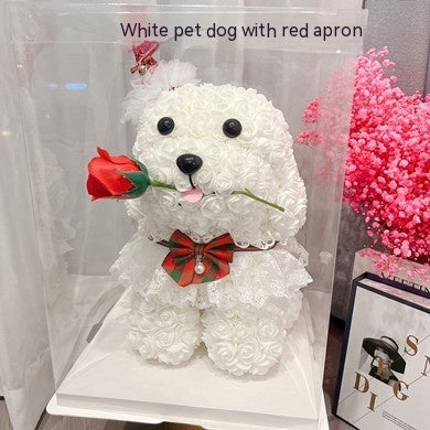 Décorations de Noël pour la maison avec un chien en forme de rose