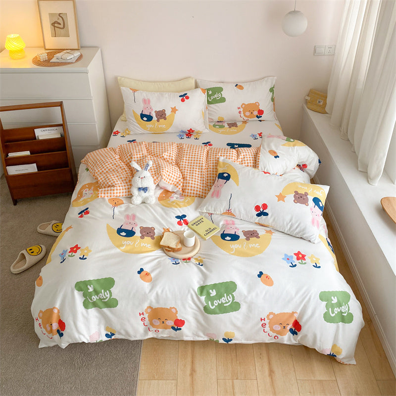 Four-piece Cotton Bed Sheet And Quilt Cover