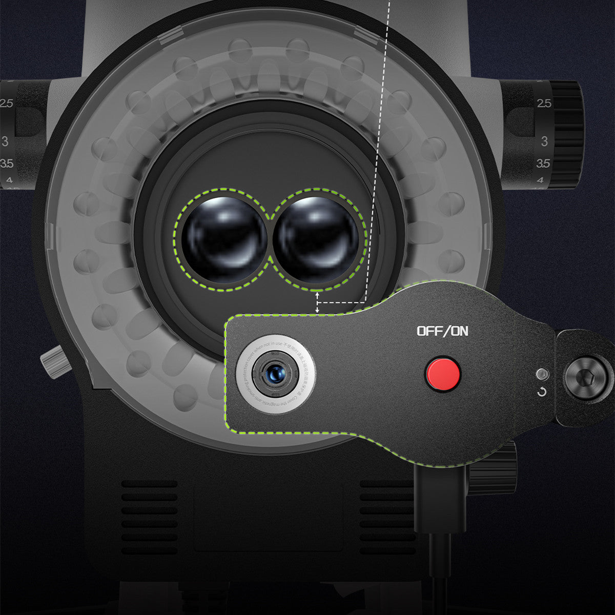 Mini microscope à imagerie thermique, détecteur de lentille à accordeur spécial