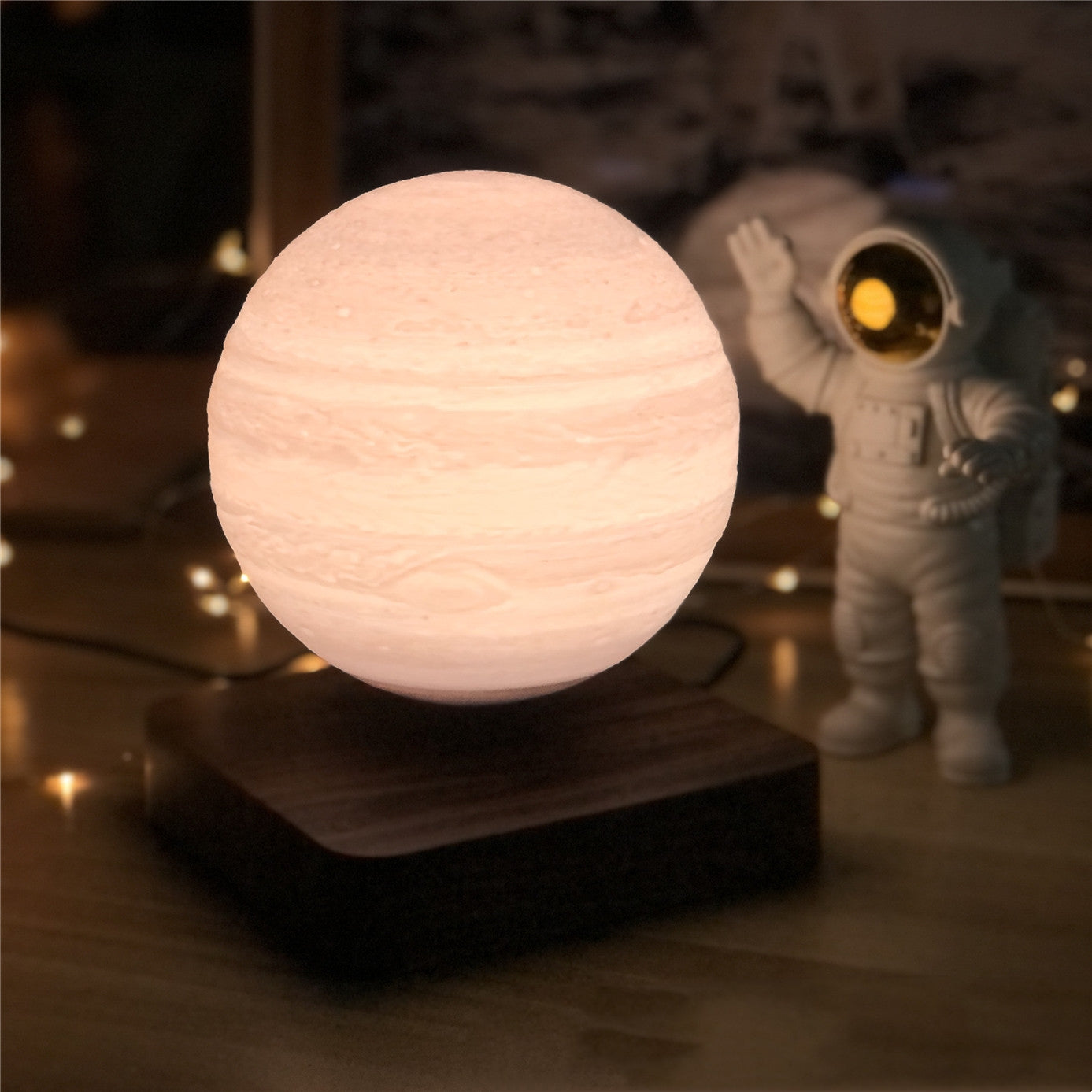 Lampe de table à lévitation magnétique, lumière de lune, impression 3D, veilleuse planète