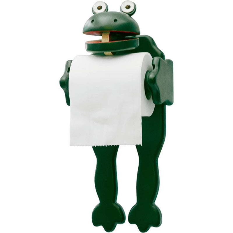 Quack Porte-rouleau de papier Grenouille Porte-mouchoirs Toilettes en bois massif