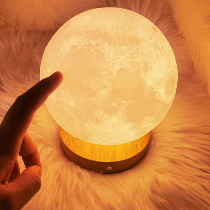 Petite lampe de nuit rotative en forme de lune endormie