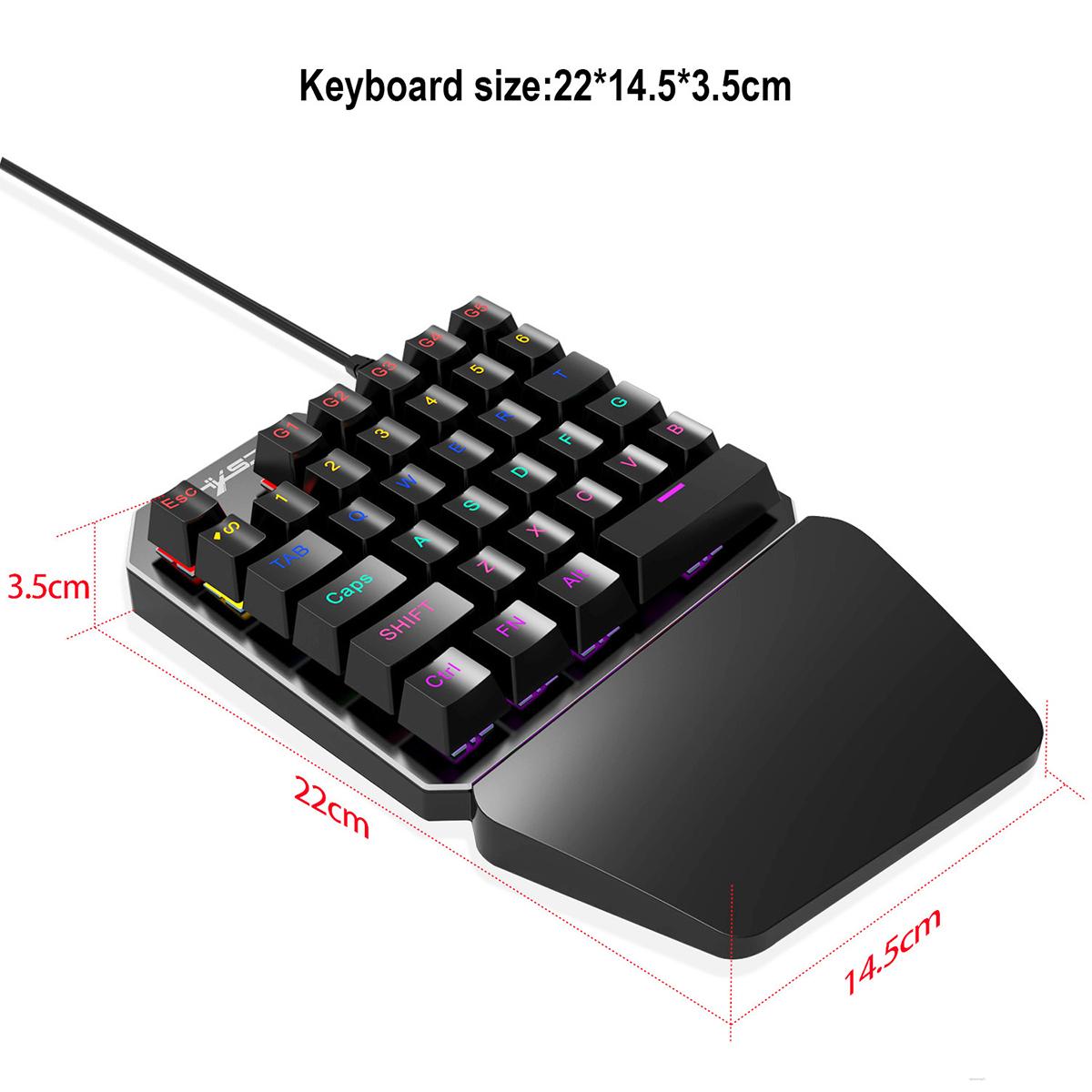 Mini teclado mecánico de una mano con 35 teclas