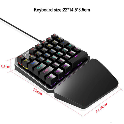 Mini Mechanical One-handed Keyboard With 35 Keys