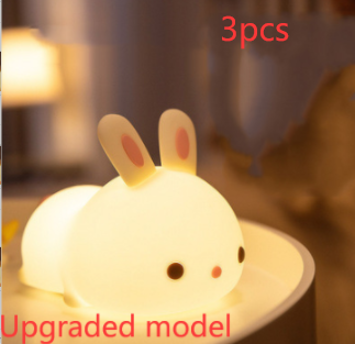 Lampe en Silicone lapin, cadeau du nouvel an, alimentation, veilleuse créative, jouets pour enfants