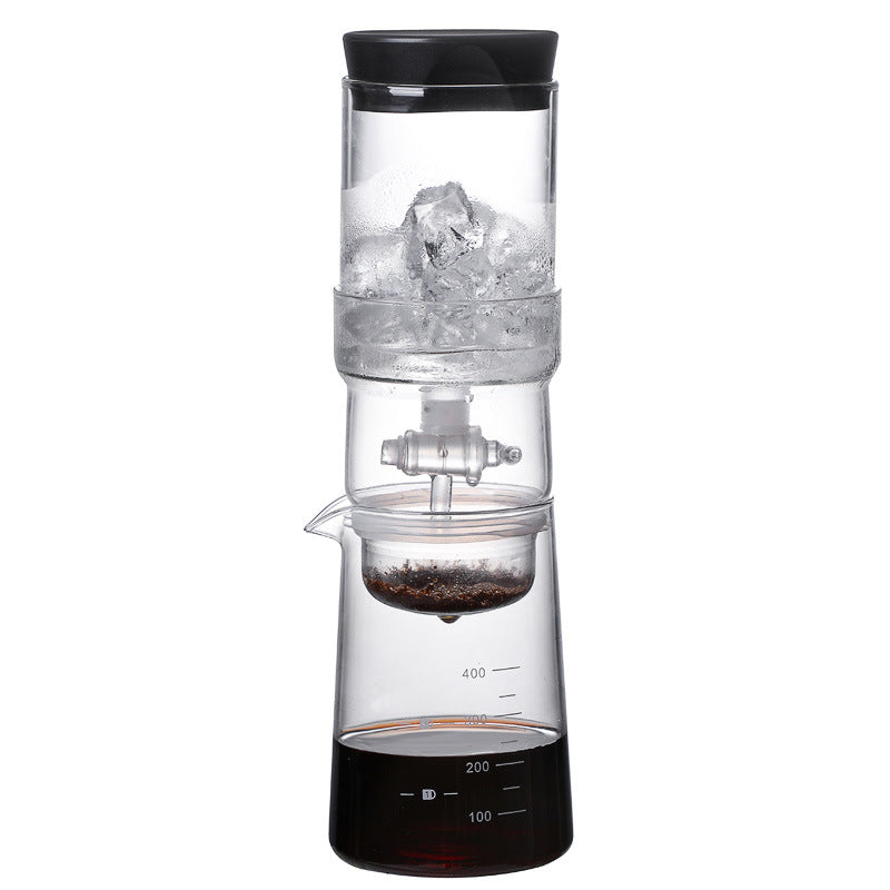 Clear Glass Summer Cold Brew Ice Drip Pot Household Cold Tea Set