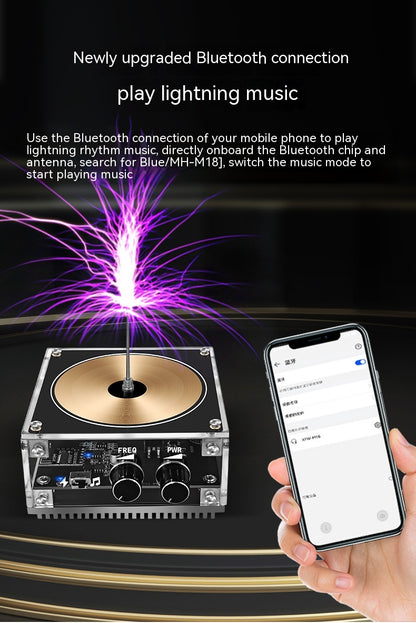 Music Tesla Coil Hand-touching Lightning Bluetooth In Palm