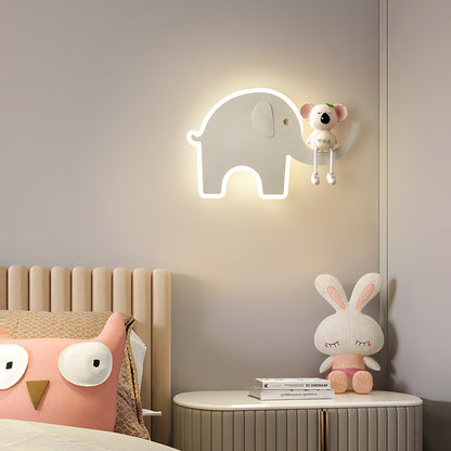 Children's Bedroom Bedside Wall Lamp Boy And Girl Room Eye Protection Cartoon Background Lamp