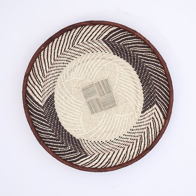 Zimbabwe Handmade Straw Woven Wall Hanging Retro Style