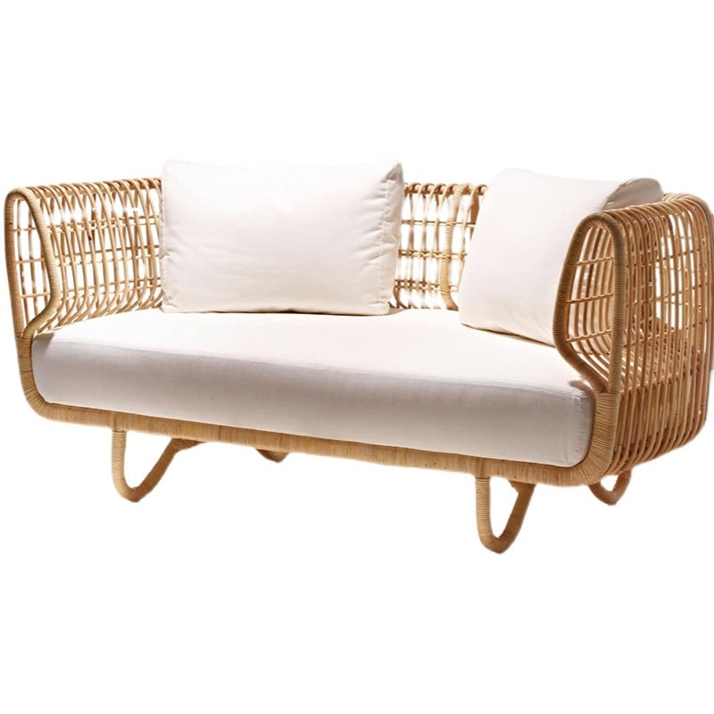 Outdoor Sofa Woven Rattan Chair Tea Table Combination