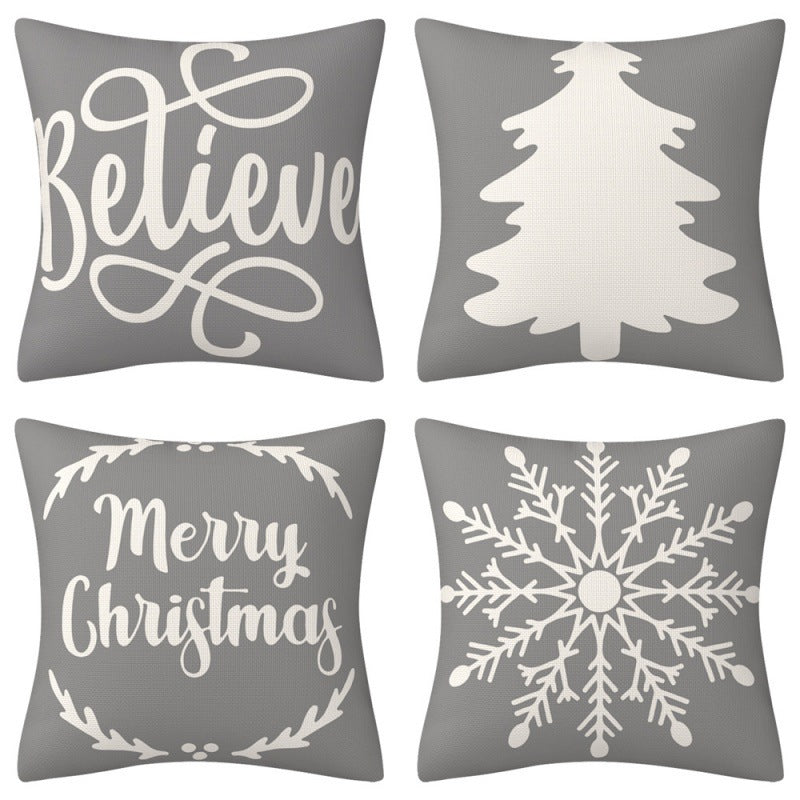 Home Decoration Christmas Pillow Cover Four-piece Set