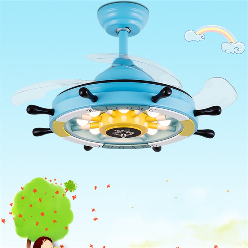 Invisible Fan Lamp In Children's Room Simple Modern Cartoon