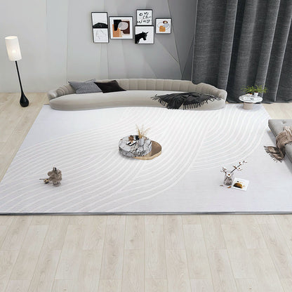 Tapis de sol de table basse de canapé minimaliste de luxe léger blanc