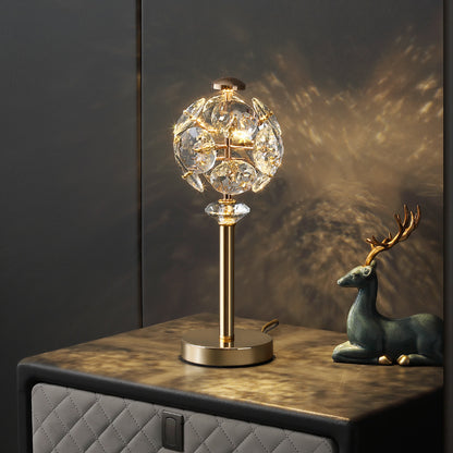 Net Celebrity Crystal Table Lamp Light Luxury New Living Room Creative Warm Postmodern Bedroom Bedside Table Lamp