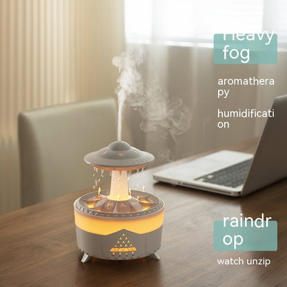 Nuevo humidificador de gota de lluvia UFO, humidificador de aire con forma de gota de agua, aceites esenciales de aromaterapia USB, difusor de aire aromático, generador de niebla para el hogar, decoración del hogar