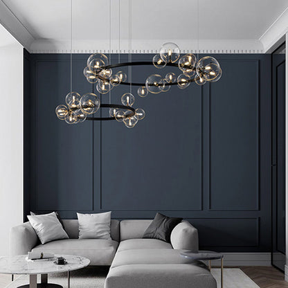 Light Luxury Living Room Light Modern Simple Nordic Bubble Chandelier