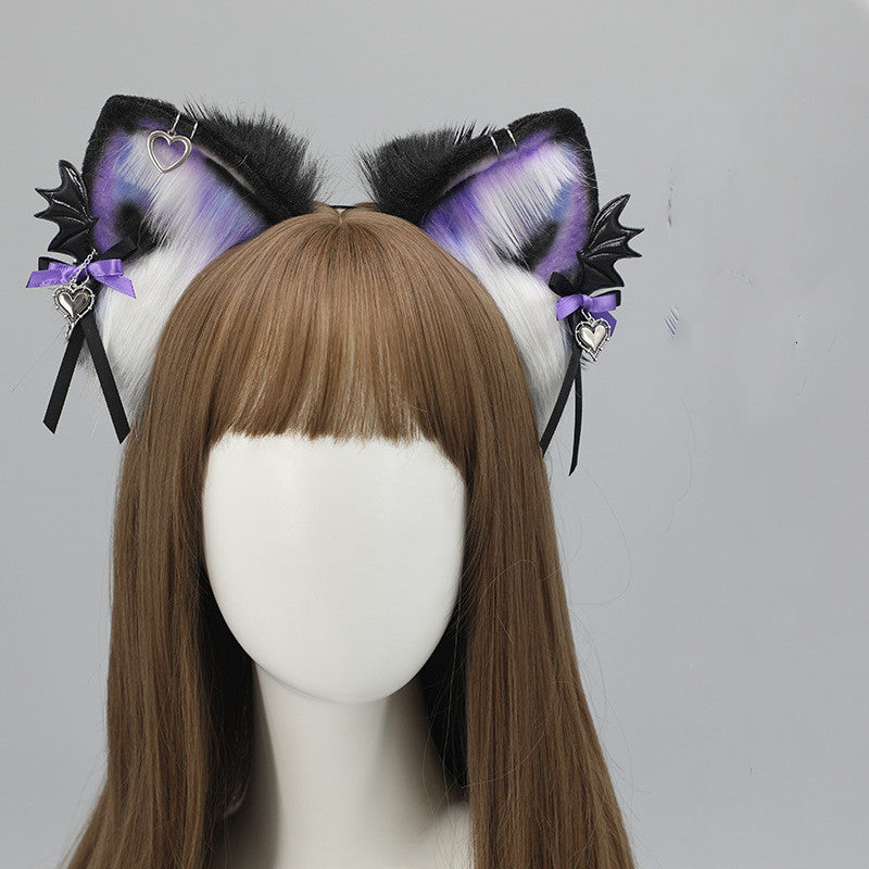 Diadema de Halloween Cien tocados Accesorios para el cabello de niñas japonesas Diadema oscura