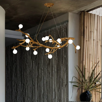 Lámpara de restaurante, luces decorativas de rama de árbol, lámparas de viento japonesas Zen Wabi-sabi