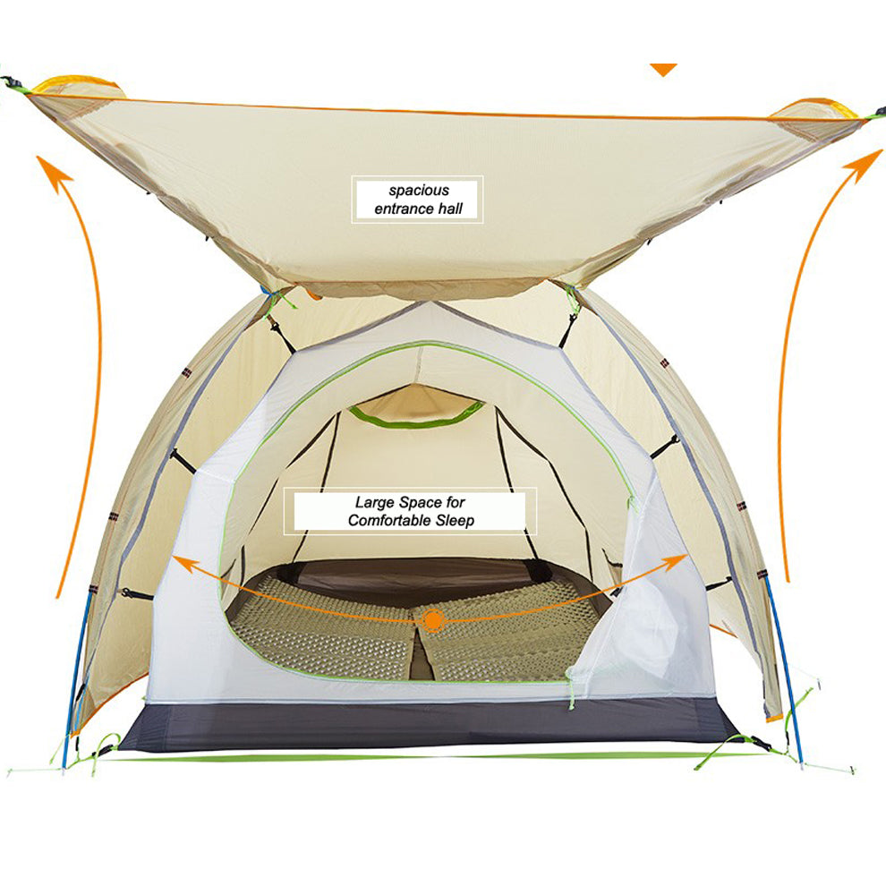 Wind-driven Outdoor Camping Mountaineering Tent For Two People