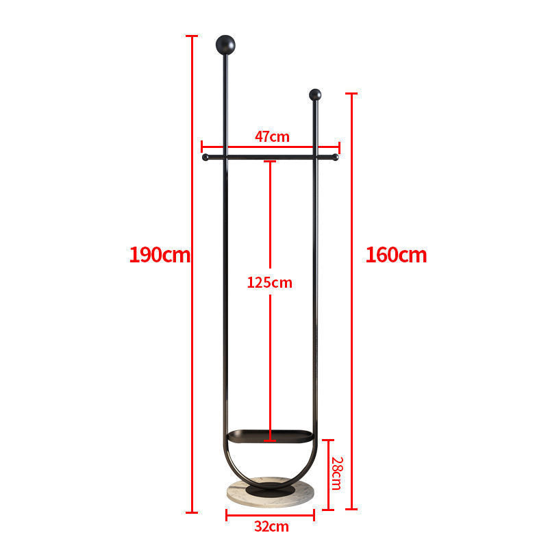 Cintre de luxe léger pour vêtements et chapeaux, sol à sol, fer, art simple et moderne