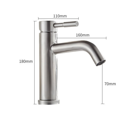 Stainless Steel Basin Inter-platform Basin Single Cold Faucet Bathroom Balcony Sink Sink Cold Water Faucet