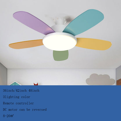 Remote Control Intelligent Household Simple Fan Chandelier Integrated Lamp