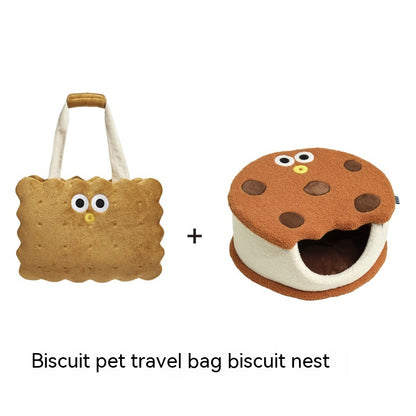 Bolsa De Galletas Sándwich Gato Invierno Salida Portátil Perros Y Gatos Gran Capacidad Atractivo Antiestrés