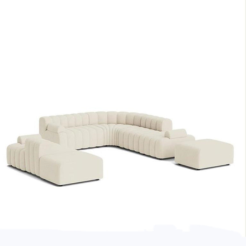 Lamb Velvet Curved Sofa Combination