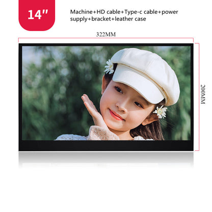 Projection d'écran d'ordinateur de téléphone portable d'affichage portatif d'IPS HD de 13,3 pouces HDMI