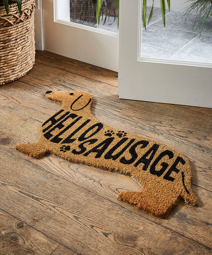 Tapis anti-poussière de porte de chien de saucisse mignon créatif