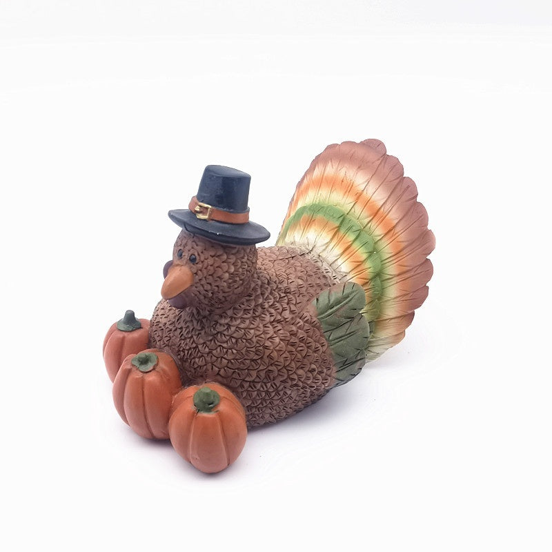 Factory Thanksgiving Harvest Festival Turkey Pumpkin Shape Indoor And Outdoor Home Ornaments Outdoor Decorations