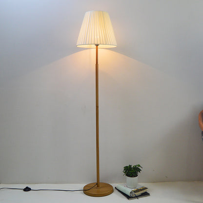 Simple Modern Fabric Warm Color Vertical Floor Lamp