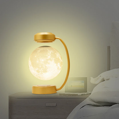 Lampe LED 3D en forme de lune, veilleuse à lévitation magnétique sans fil, boule flottante rotative, pour l'école, le bureau, la librairie, décoration de la maison