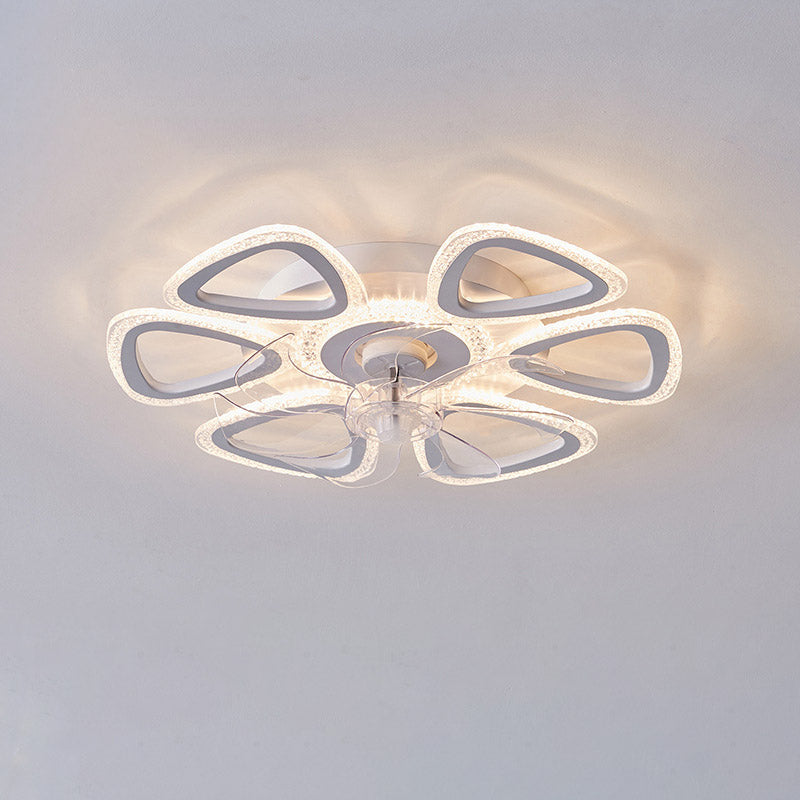 Lumière de salon simple et moderne, nouvelle lumière de ventilateur de plafond de chambre à coucher silencieuse