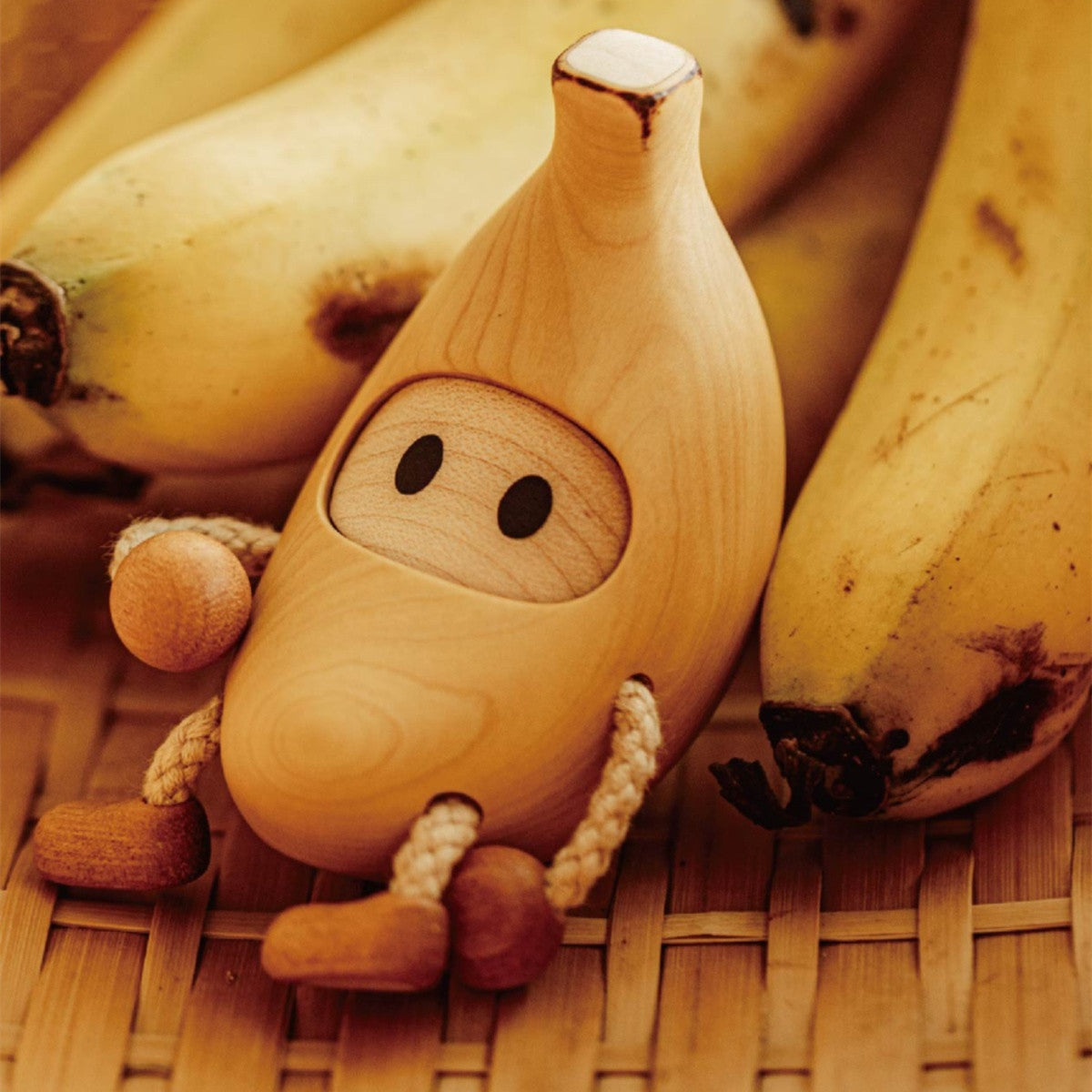 Creative Cute Solid Wood Banana Ornaments