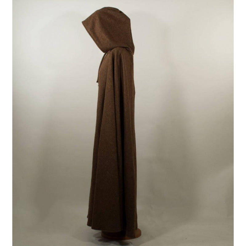 Women's Fashionable Halloween Medieval Tweed Cloak