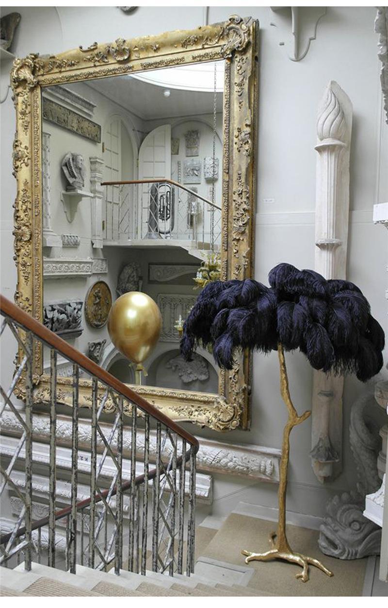 Feather Floor Lamp Decoration Of Classical English Villa