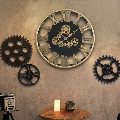 Relojes decorativos de estilo mecánico creativo de decoración retro americana