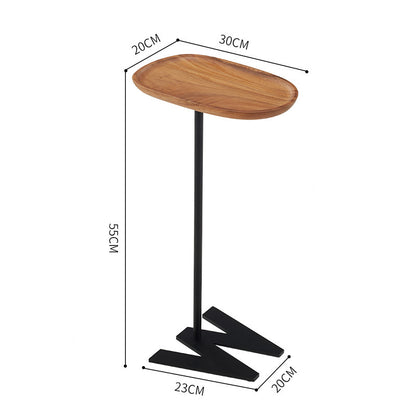 Mini mesa de madera maciza de ángulo estrecho, sala de estar, dormitorio, sofá, mesa pequeña