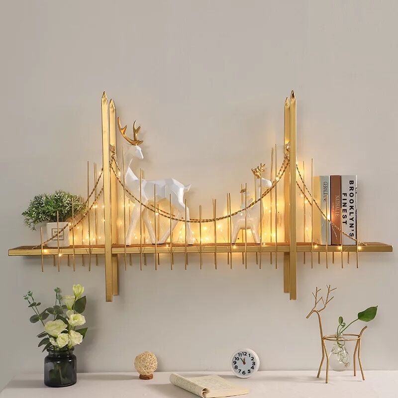 American Retro Bridge Shelving Wall Decoration Wall Hanging