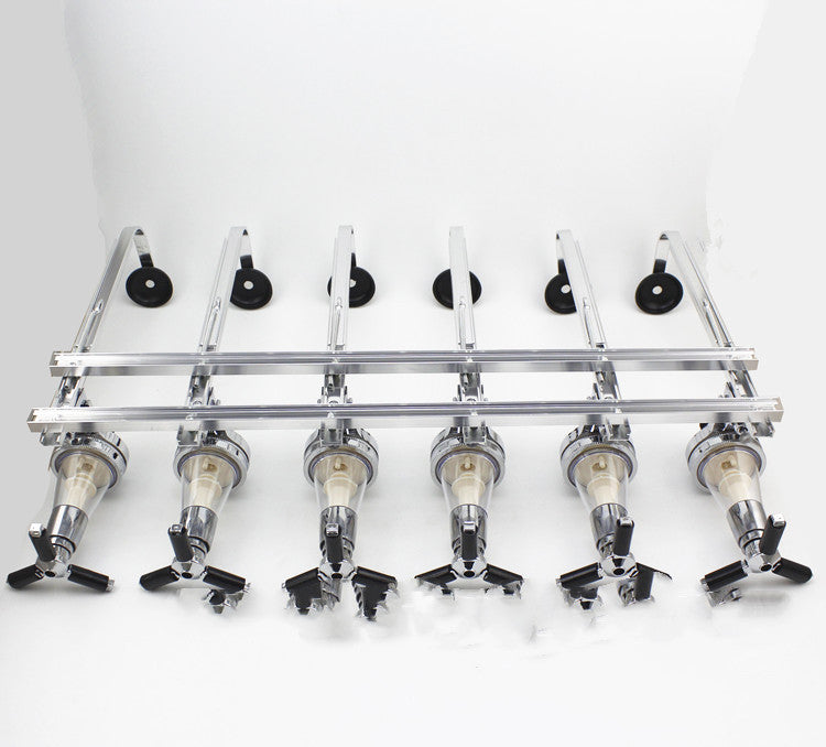 6-head Straight Row Wall Mounted Wine Pouring Rack