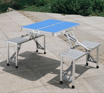 Table monobloc extérieure pliante en alliage d'aluminium